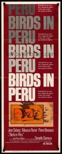1z175 BIRDS IN PERU int'l insert '68 sexy Jean Seberg, she would use anyone to find love!