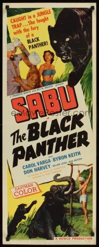 1z176 BLACK PANTHER insert '56 danger brought Sabu to sexy Carol Varga's side in the jungle!