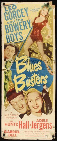 1z189 BLUES BUSTERS insert '50 Leo Gorcey and the Bowery Boys, sexy Adele Jergens!