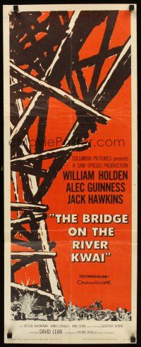 1z199 BRIDGE ON THE RIVER KWAI insert '58 William Holden, Alec Guinness, David Lean classic!