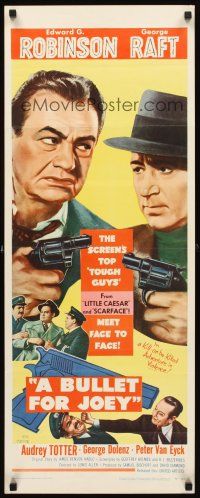 1z204 BULLET FOR JOEY insert '55 George Raft & Edward G. Robinson, film noir!