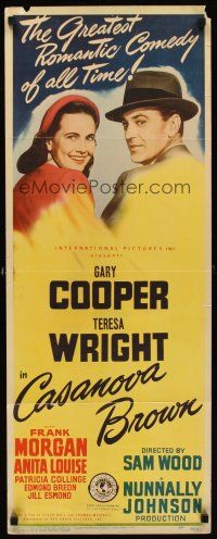 1z210 CASANOVA BROWN insert '44 great lover Gary Cooper loves Teresa Wright!