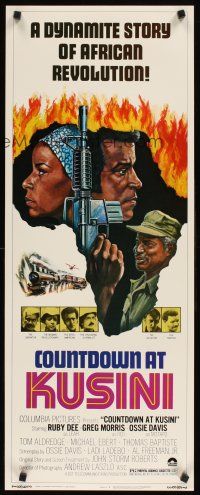 1z242 COUNTDOWN AT KUSINI insert '76 a dynamite story of African revolution, Taylor fiery art!