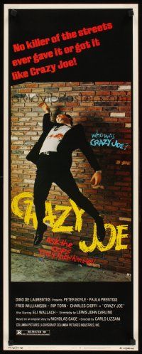 1z245 CRAZY JOE insert '74 wacky image of Peter Boyle as mafioso Joey Gallo!