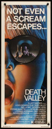 1z262 DEATH VALLEY insert '82 Paul Le Mat, Catherine Hicks, cool horror artwork!