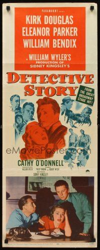 1z265 DETECTIVE STORY insert '51 William Wyler, Kirk Douglas can't forgive Eleanor Parker!