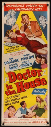 1z273 DOCTOR IN THE HOUSE insert '55 great art of Dr. Dirk Bogarde examining super sexy babe!