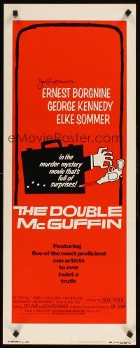 1z276 DOUBLE McGUFFIN insert '79 Ernest Borgnine, George Kennedy, really cool suitcase art!