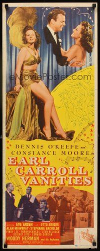 1z284 EARL CARROLL VANITIES insert '45 sexy showgirl Constance Moore, Dennis O'Keefe!