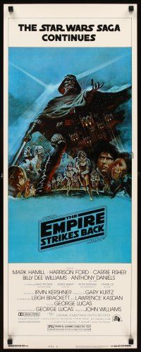 1z289 EMPIRE STRIKES BACK style B insert '80 George Lucas sci-fi classic, art by Tom Jung!