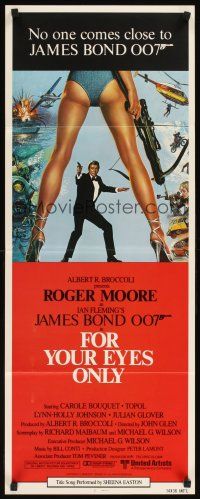 1z315 FOR YOUR EYES ONLY int'l insert '81 no one comes close to Roger Moore as James Bond 007!