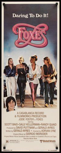 1z317 FOXES insert '80 Jodie Foster, Cherie Currie, Marilyn Kagen + super young Scott Baio!