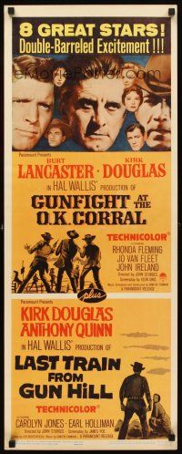1z341 GUNFIGHT AT THE OK CORRAL/LAST TRAIN FROM GUN HILL insert '63 double-barreled excitement!