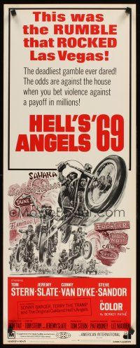 1z357 HELL'S ANGELS '69 insert '69 art of biker gang in the rumble that rocked Las Vegas!