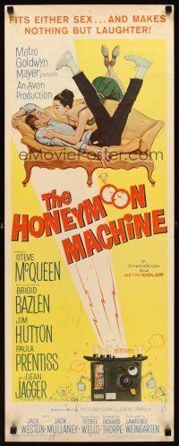 1z376 HONEYMOON MACHINE insert '61 young Steve McQueen has a way to cheat the casino!