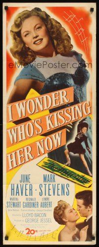 1z391 I WONDER WHO'S KISSING HER NOW insert '47 Mark Stevens, sexiest June Haver!