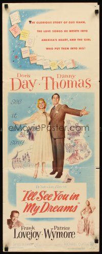 1z395 I'LL SEE YOU IN MY DREAMS insert '52 Doris Day & Danny Thomas are Makin' Whoopee!