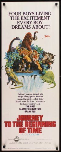 1z422 JOURNEY TO THE BEGINNING OF TIME insert '66 4 boys live their dream of fighting dinosaurs!