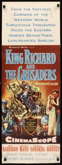1z437 KING RICHARD & THE CRUSADERS insert '54 Rex Harrison, Virginia Mayo, George Sanders