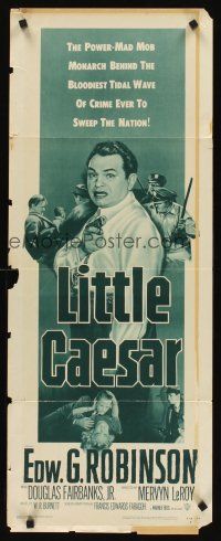 1z461 LITTLE CAESAR insert R54 Edward G. Robinson as the power-mad monarch of the murder mobs!