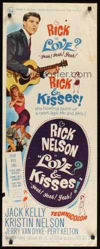 1z472 LOVE & KISSES insert '65 Ricky Nelson playing guitar, not rock & roll but Rick & roll!