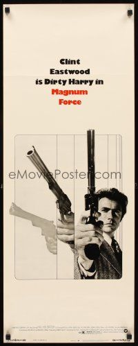 1z491 MAGNUM FORCE insert '73 Clint Eastwood is Dirty Harry pointing his huge gun!
