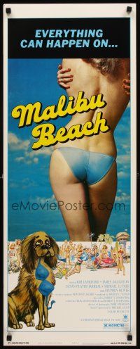 1z492 MALIBU BEACH insert '78 great image of sexy topless girl in bikini on famed California beach