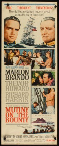 1z526 MUTINY ON THE BOUNTY insert '62 Marlon Brando, Trevor Howard, Richard Harris!
