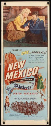 1z534 NEW MEXICO insert '50 Irving Reis directed, Lew Ayres, Marilyn Maxwell & Andy Devine