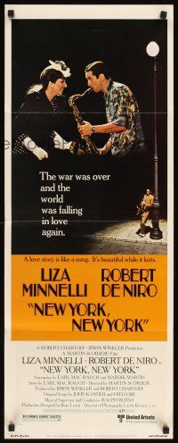 1z536 NEW YORK NEW YORK insert '77 Robert De Niro plays sax while Liza Minnelli sings!