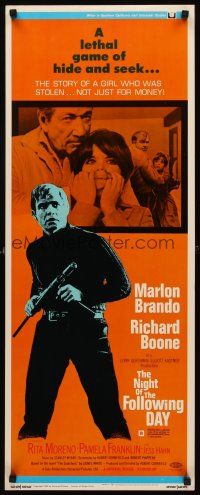1z538 NIGHT OF THE FOLLOWING DAY insert '69 Marlon Brando, Richard Boone & Rita Moreno!