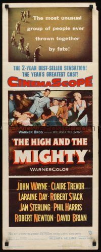 1z364 HIGH & THE MIGHTY insert '54 directed by William Wellman, John Wayne, Claire Trevor