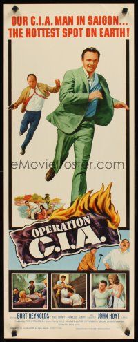1z557 OPERATION CIA insert '65 early Burt Reynolds, on the run in Saigon!
