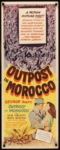 1z562 OUTPOST IN MOROCCO insert '49 George Raft, Marie Windsor, a handful against thousands!