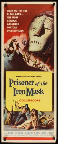 1z580 PRISONER OF THE IRON MASK insert '62 cool art of the most terrifying torture ever devised!