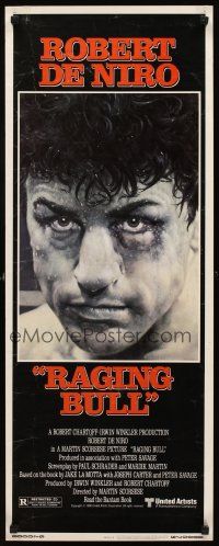 1z596 RAGING BULL insert '80 Martin Scorsese, classic close up boxing image of Robert De Niro!