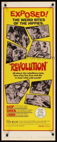1z614 REVOLUTION insert '68 the weird rites of the hippies, wild images!