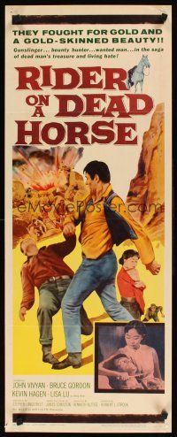 1z617 RIDER ON A DEAD HORSE insert '62 John Vivyan, Bruce Gordon, cool western art!