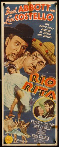 1z620 RIO RITA insert '42 Bud Abbott & Lou Costello with sexy full-length Eros Volusia!