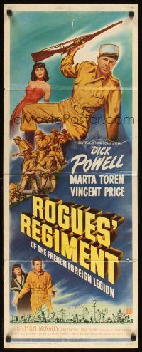 1z626 ROGUES' REGIMENT insert '48 great artwork of French Foreign Legion soldier Dick Powell!