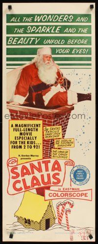 1z632 SANTA CLAUS insert '60 surreal Christmas image, enchanting world of make-believe!