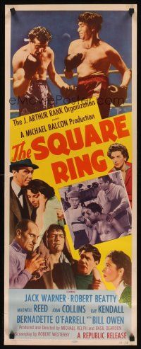 1z663 SQUARE RING insert '55 boxer Robert Beatty + sexy Joan Collins & Kay Kendall!