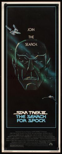 1z666 STAR TREK III insert '84 The Search for Spock, cool art of Leonard Nimoy by Gerard Huerta!