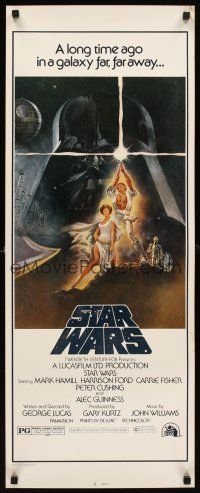 1z669 STAR WARS video insert R1982 George Lucas classic sci-fi epic, great art by Tom Jung!