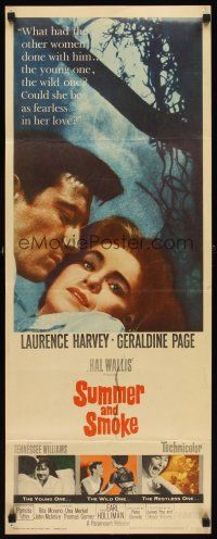 1z679 SUMMER & SMOKE insert '61 close up of Laurence Harvey & Geraldine Page, by Tennessee Williams!