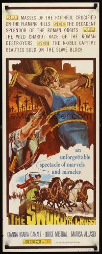 1z685 SWORD & THE CROSS insert '60 Gianna Maria Canale art of sexy girl crucified!