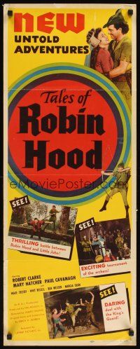 1z687 TALES OF ROBIN HOOD insert '51 Robert Clarke in new untold adventures!
