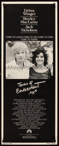 1z695 TERMS OF ENDEARMENT insert '83 great close up of Shirley MacLaine & Debra Winger!