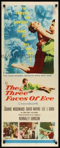 1z709 THREE FACES OF EVE insert '57 David Wayne, Joanne Woodward has multiple personalities!