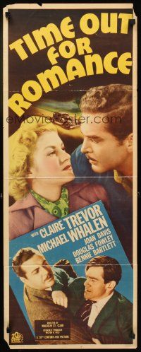 1z715 TIME OUT FOR ROMANCE insert '37 great c/u of Claire Trevor & Michael Whalen!